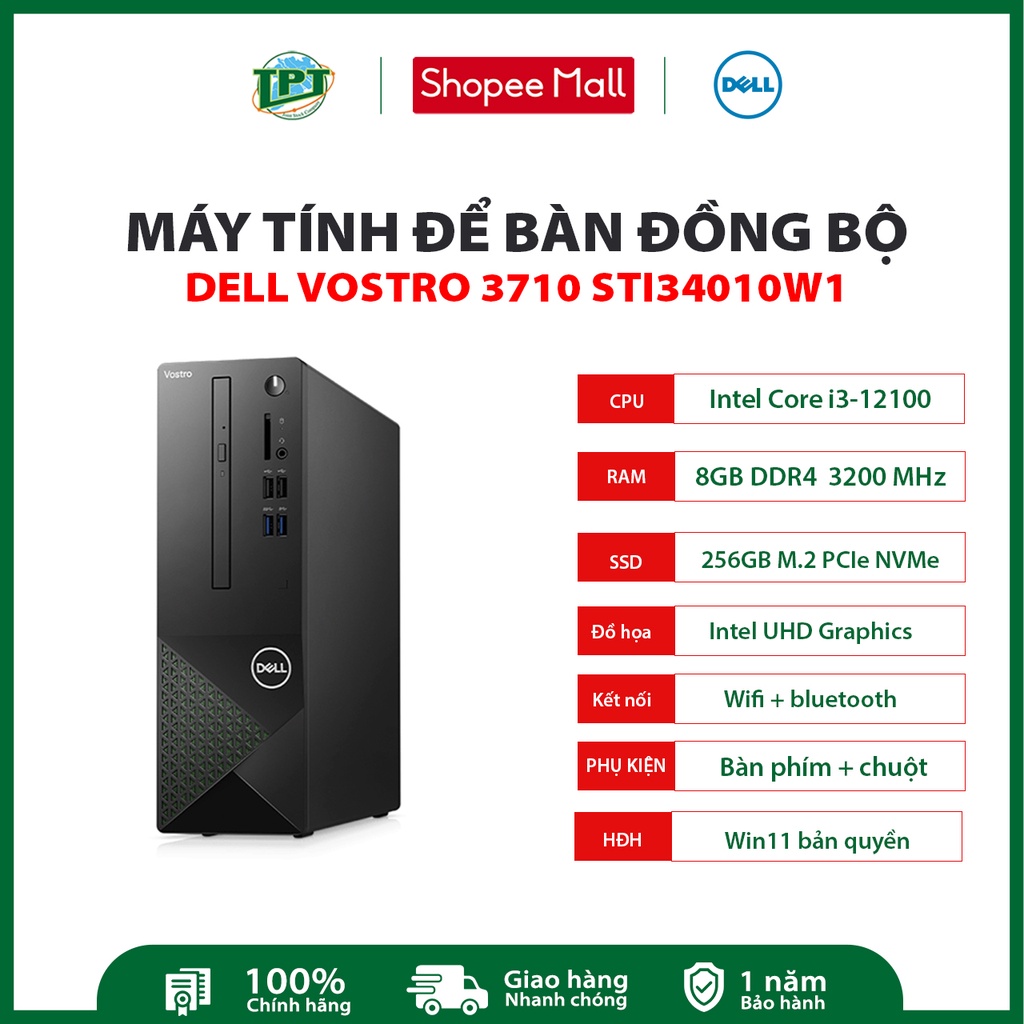 Máy tính để bàn đồng bộ Dell Vostro 3710 STI34010W1