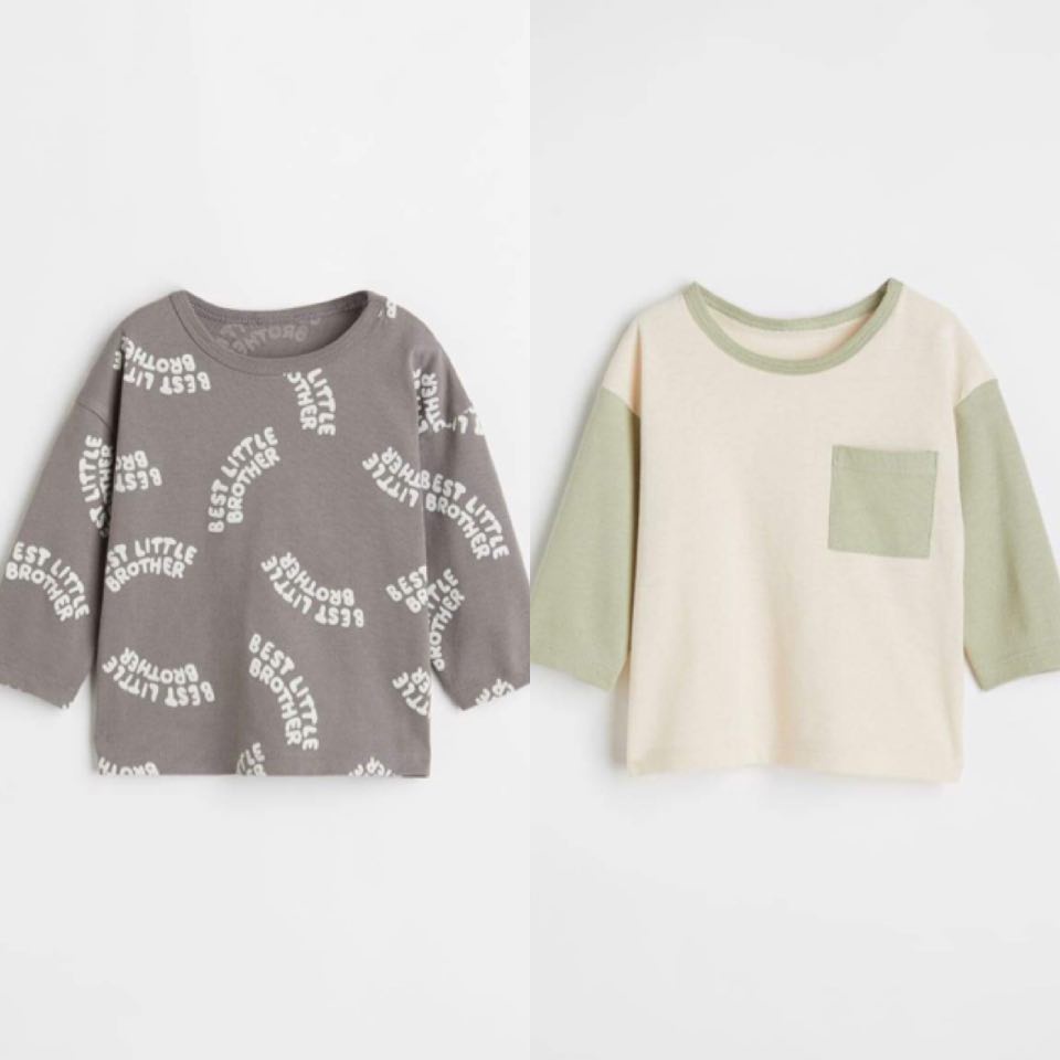 Áo phông dài tay chất cotton HM auth chính hãng