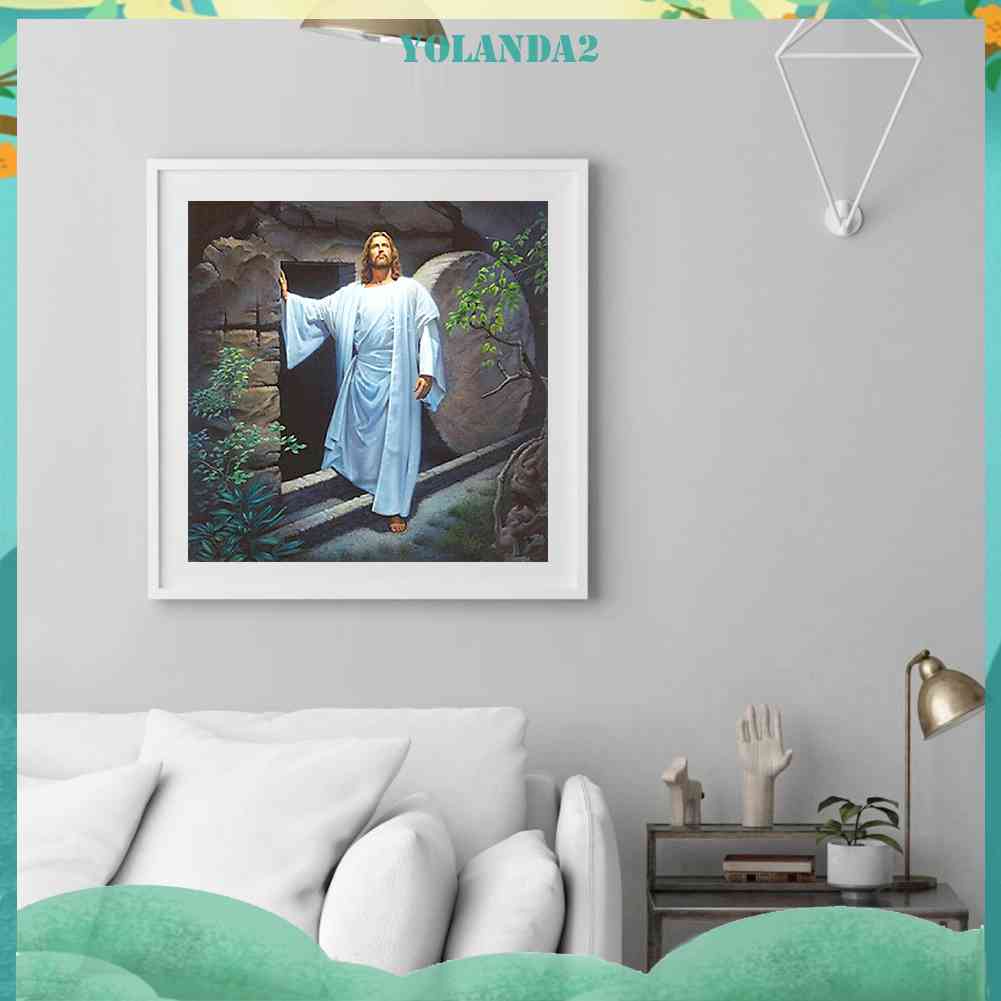 Tranh Đính Đá Kim Cương Toàn Bộ 5D DIY Hình Vẽ Chúa Jesus