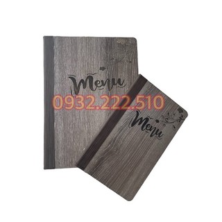 Bìa menu còng bìa gỗ đủ size