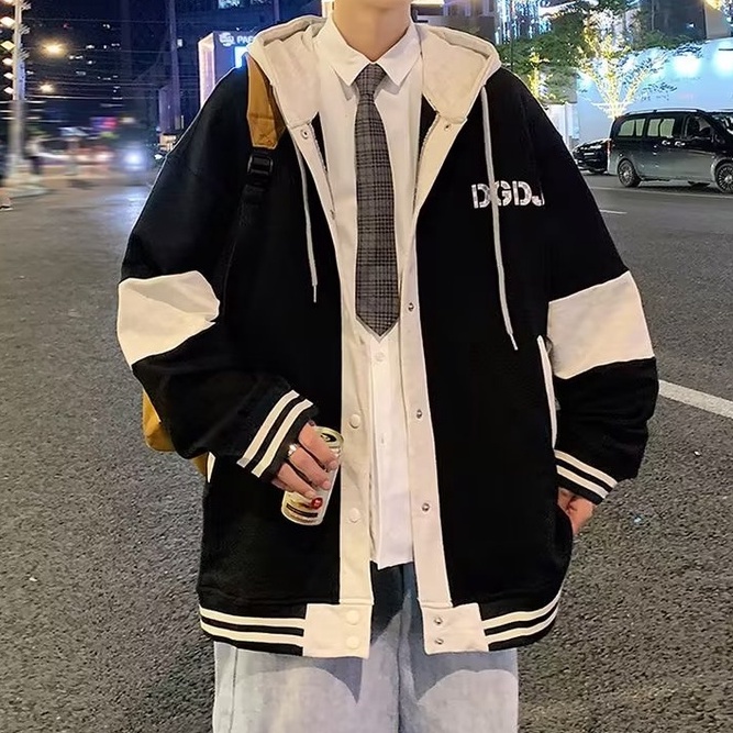 Áo Khoác Nam Dài Tay Có Mũ Vải Nhung Dày Màu Trơn Thời Trang Thu Đông Phong Cách Mới 2022