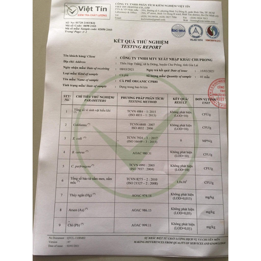 Cà phê thải độc đại tràng Organic Coffee, 100% cà phê hữu cơ dùng để làm enema