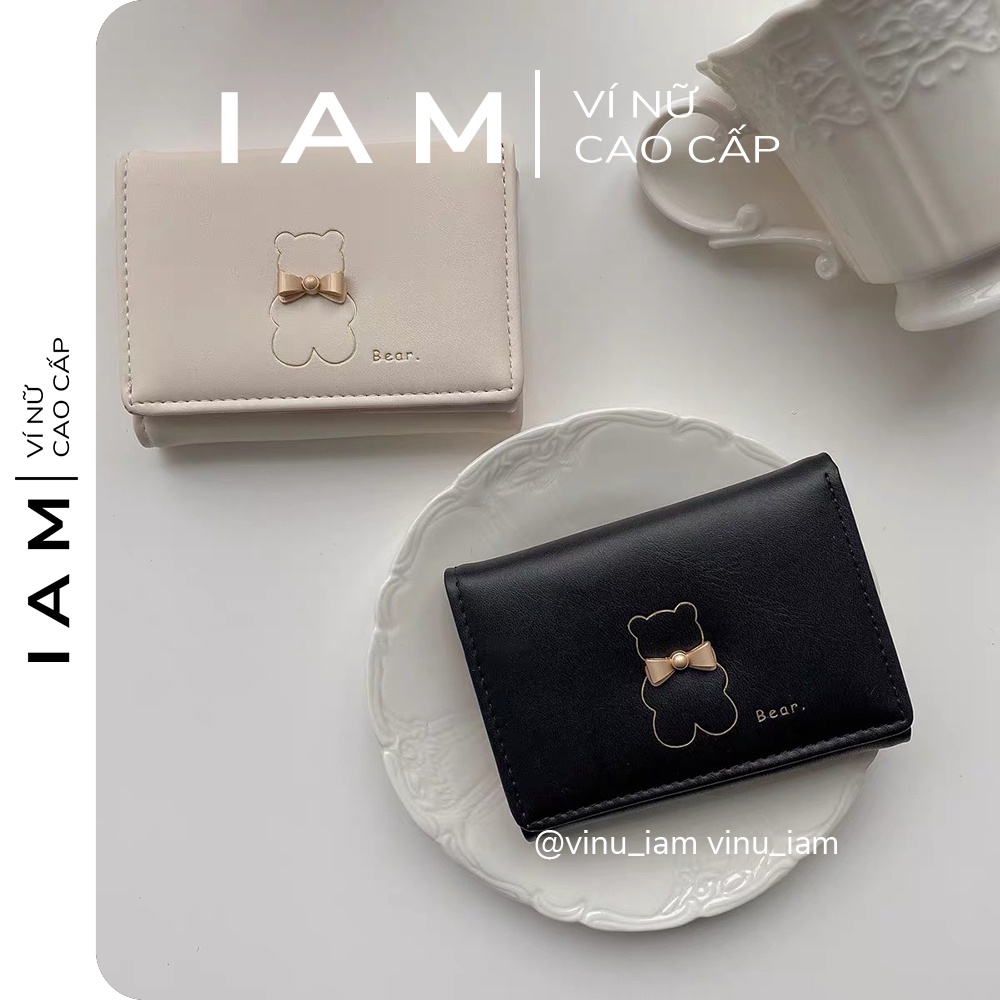 Ví nữ mini ngắn cầm tay da PU cao cấp thiết kế nhiều ngăn kiểu dáng dễ thương - V03