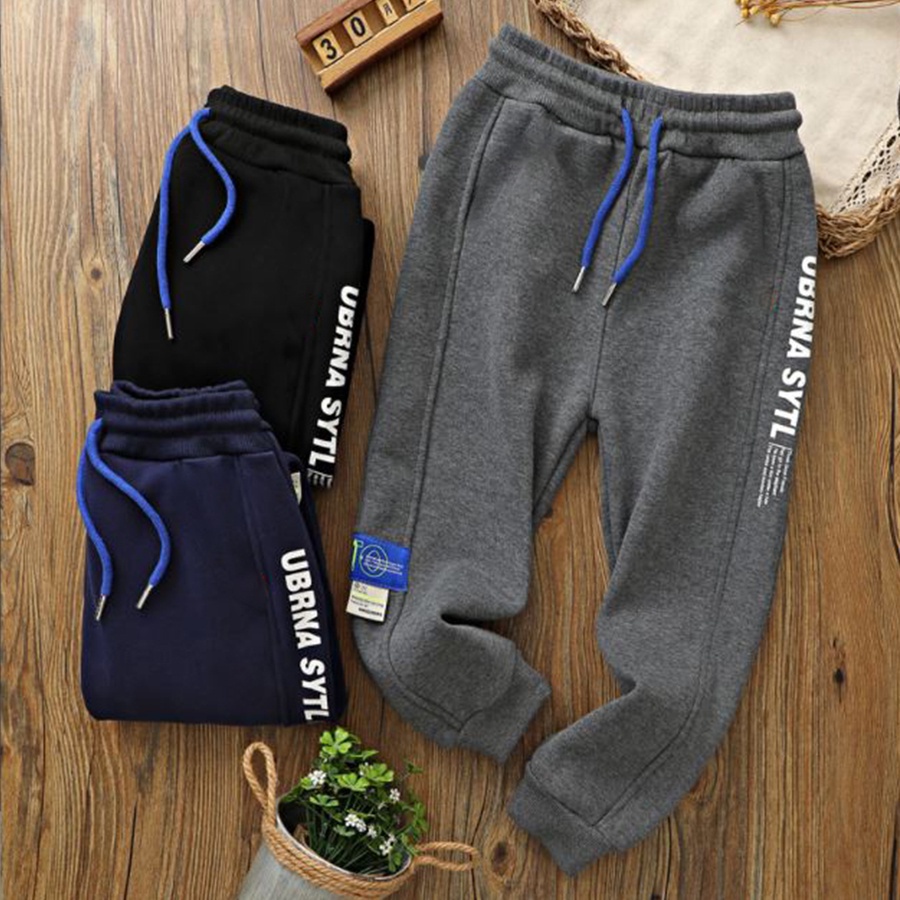 Quần dài bé trai thu đông , Quần jogger cho bé chất nỉ size đại 6 - 65kg - Quần URBAN
