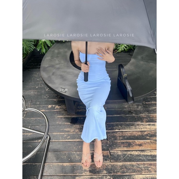 Đầm body sexy váy ôm eo ôm ngực maxi dự tiệc chất thun gân cao cấp - Colory Shop