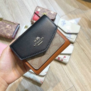 Ví ngắn Coach nắp gập full box