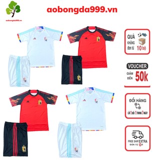 Quần áo đá bóng đá banh set áo quần thể thao đội tuyển Bỉ  2022 - aodabong999.vn