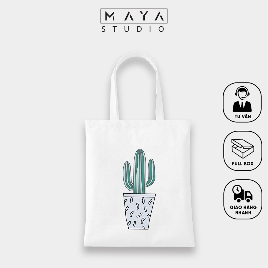 Album Túi tote VUÔNG MAYA vải Canvas unisex ulzzang in hình XƯƠNG RỒNG thời trang