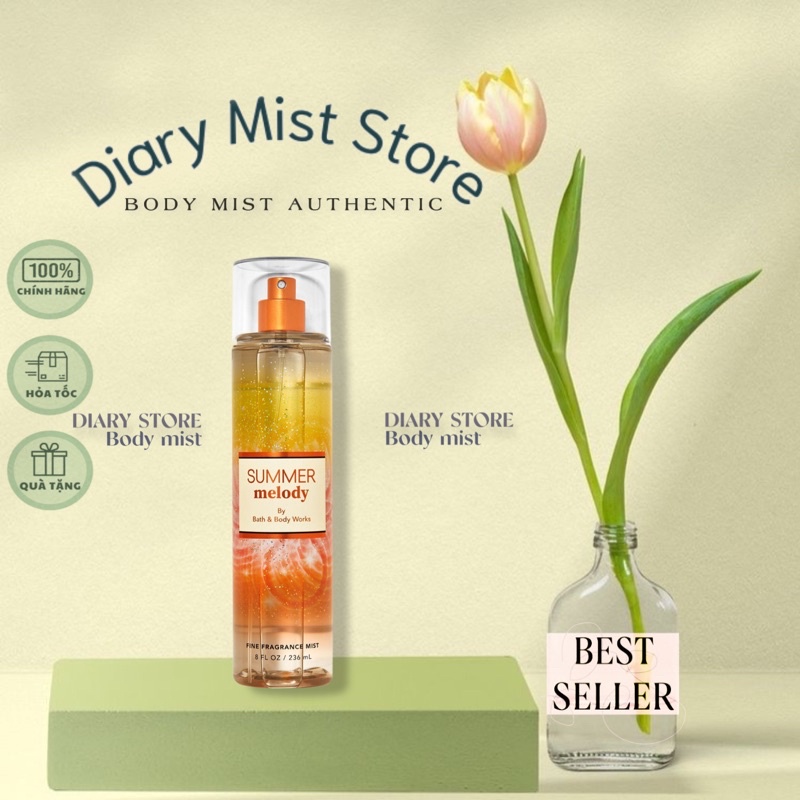 𝐃𝐢𝐚𝐫𝐲𝐦𝐢𝐬𝐭.𝐬𝐭𝐨𝐫𝐞  Xịt Thơm Toàn Thân Bath & Body Works - SUMMER MELODY