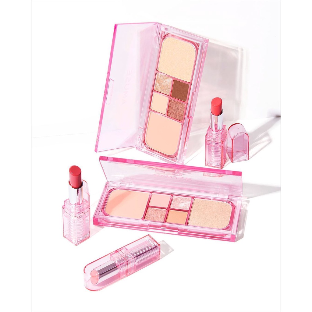 Phấn Mắt, Má Hồng Và Bắt Sáng AMUSE Vegan Face All Palette Thuần Chay - Ninishop