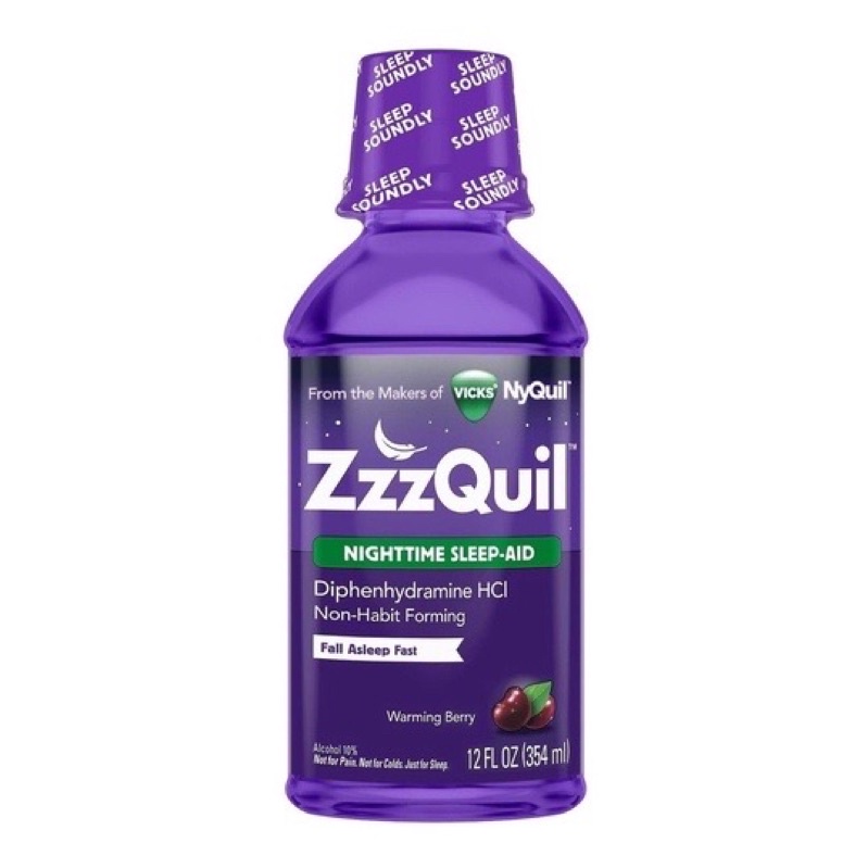 ZzzQUIL WARMING BERRY NIGHTTIME SLEEP AIR (Siro hỗ trợ cho giấc ngủ ngon)