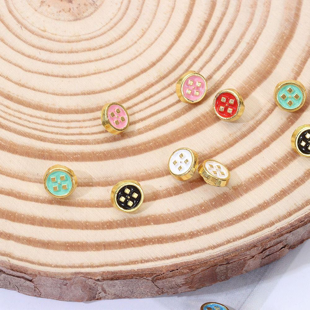 CHOOKEY Bộ 40 Nút Thắt Dây Giày Mini 5mm Họa Tiết Chấm Bi Bằng Kim Loại