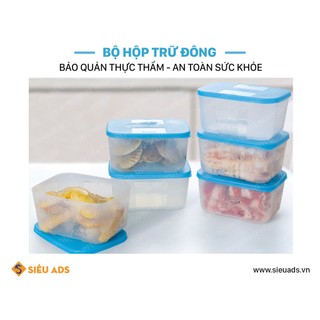 Hộp trữ đông Freezermate 650ml lẻ hộp nắp xanh