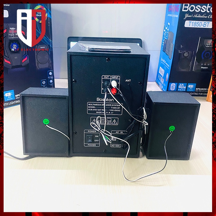 Loa Máy Tính Bluetooth Để Bàn BOSTON T1850 Gaming Có Dây Loa Nghe Nhạc Laptop Pc Đèn Led 40W Cực Mạnh