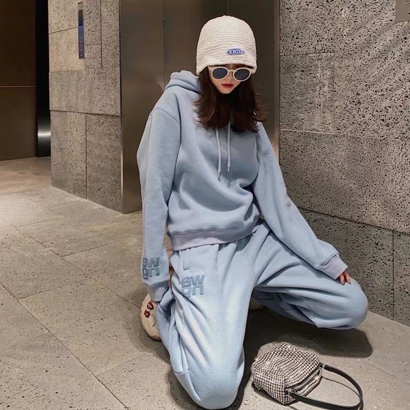 Set Đồ Thể Thao Dài Tay Phong Cách Hàn Quốc Thời Trang Cho Nữ
