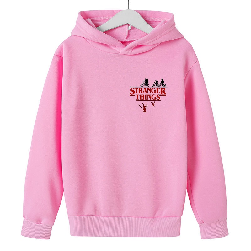 Áo Hoodie In Chữ Stranger Things 4 Dễ Thương Cho Bé