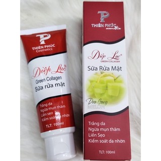 Sữa rửa mặt Diệp Lục Green collagen hương dưa gang 100ml