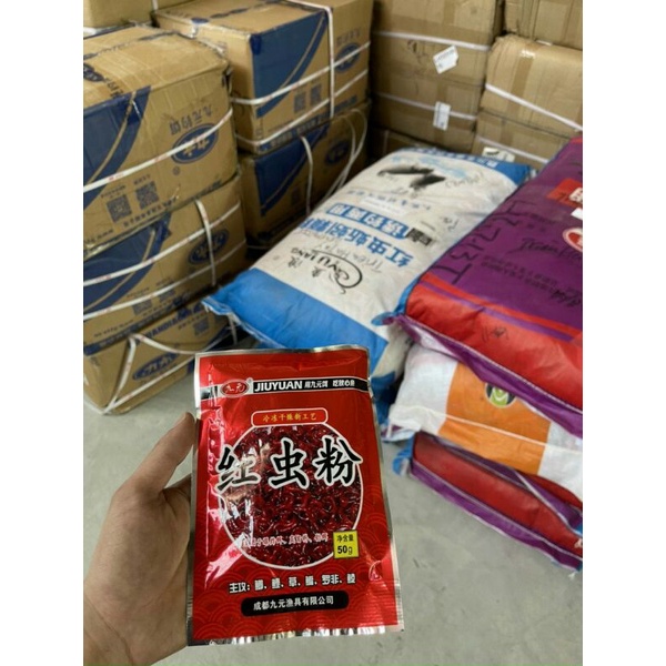 Combo 3 gói mồi bột trùng chỉ đỏ