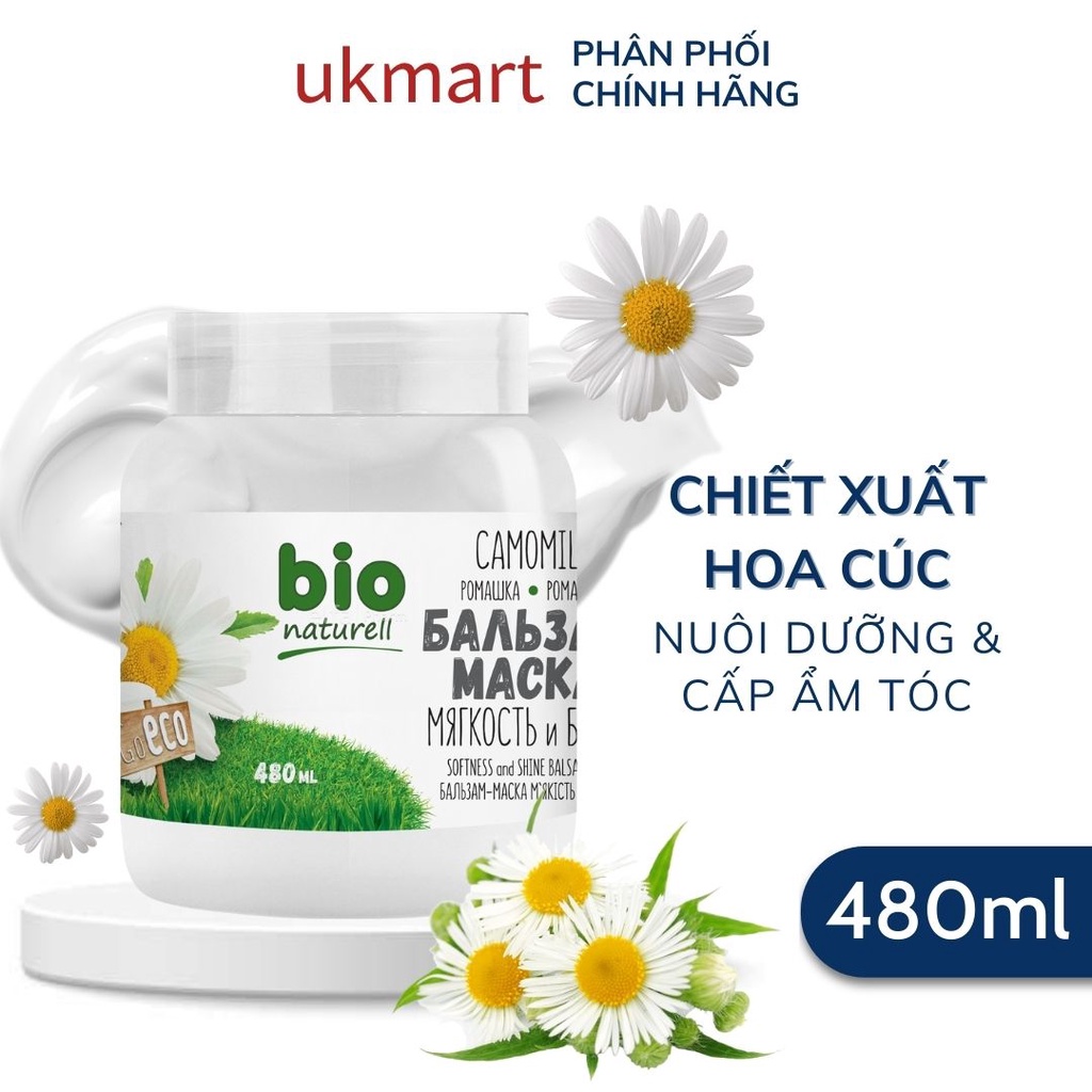 Kem Ủ Xả Giúp Tóc Chắc Khỏe Bio Naturell Chiết Xuất Hoa Cúc La Mã 480ml