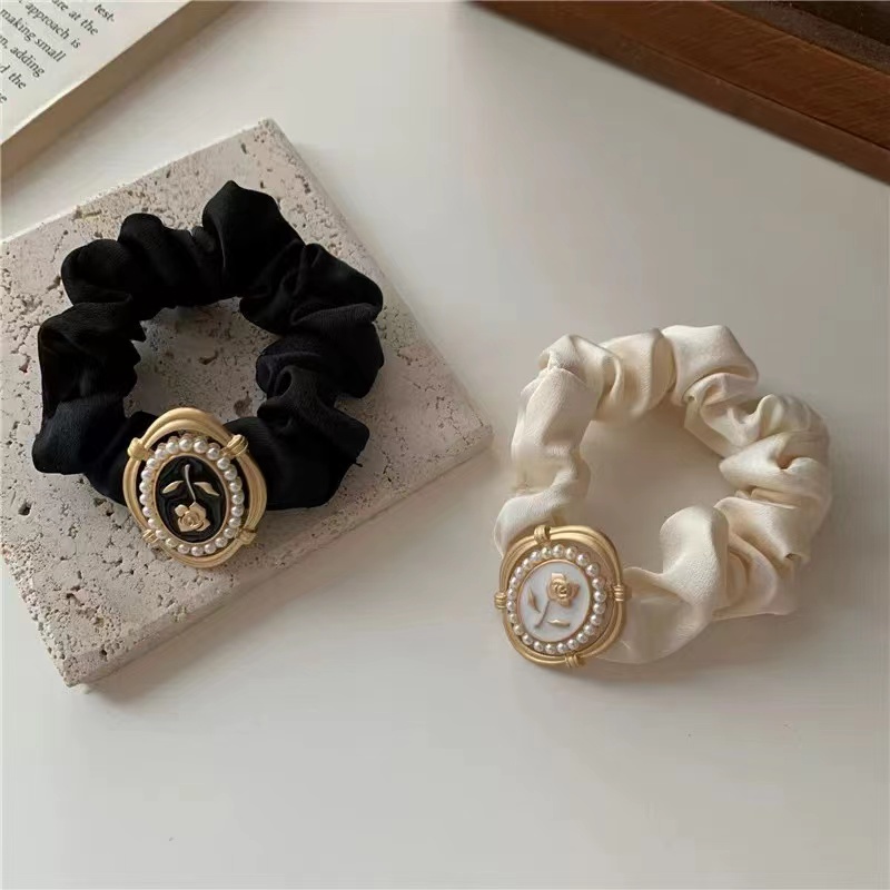 Dây Cột Tóc Đính Hoa Phong Cách Cổ Điển Cao Cấp Dành Cho Nữ