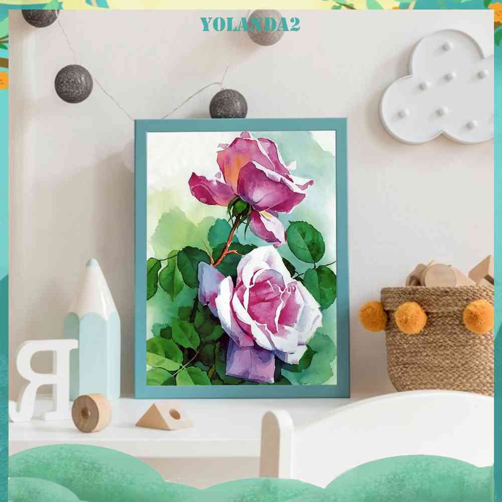 Tranh Đính Đá Kim Cương Toàn Bộ 5D DIY Hình Vẽ Hoa Hồng