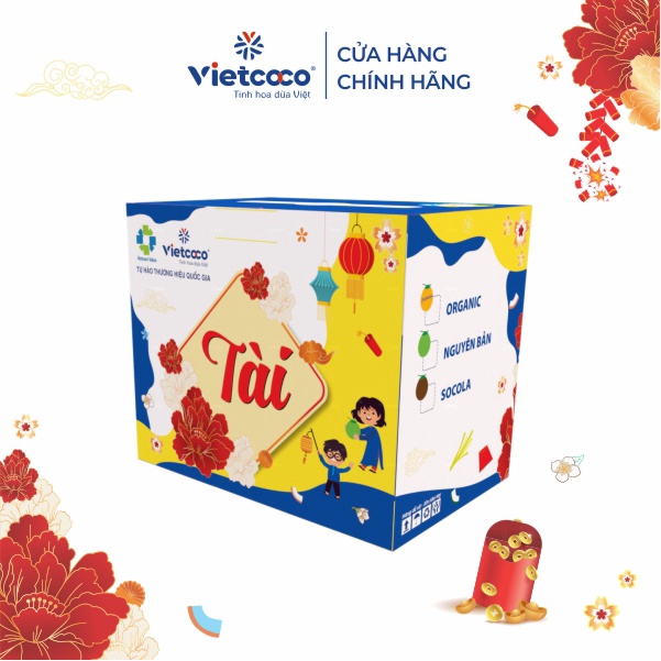Lốc 6 hộp sữa dừa Vietcoco UHT 330ml mix 3 vị - phiên bản Tết 2023