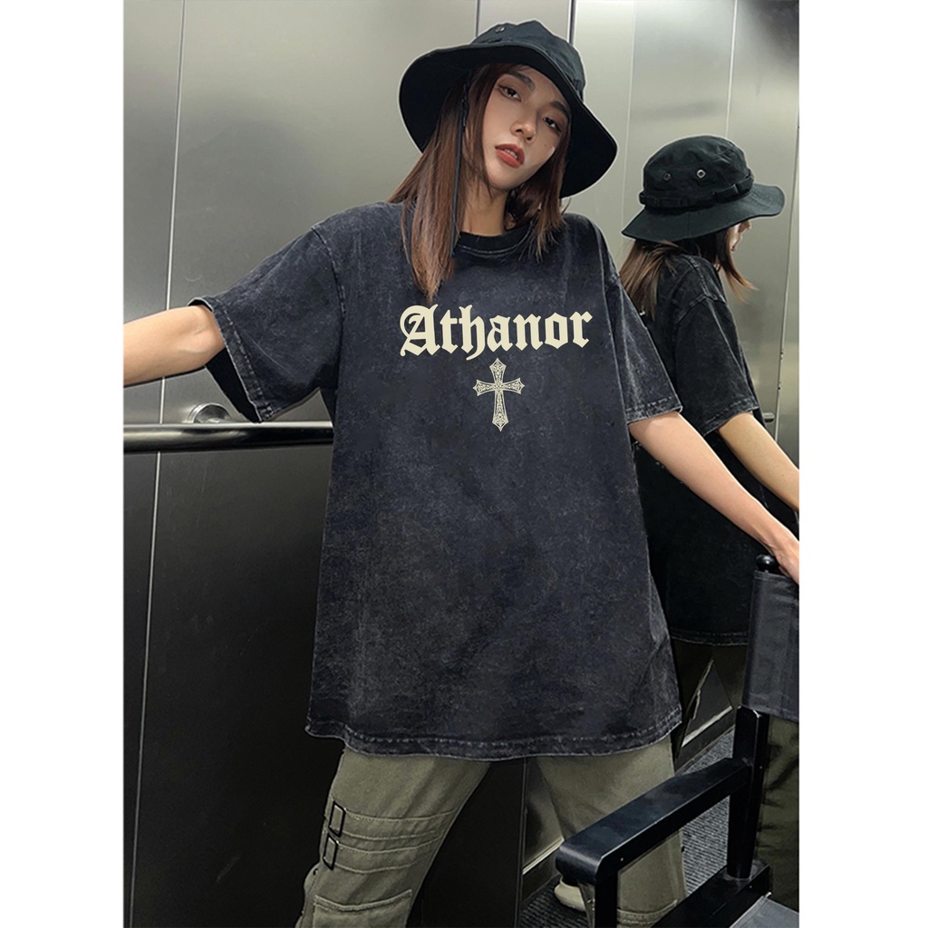 Áo thun ATHANOR unisex tay lỡ Local brand 4 Màu - Áo phông Ullzang tay lỡ nam nữ 100% Cotton - LOUSI.SG