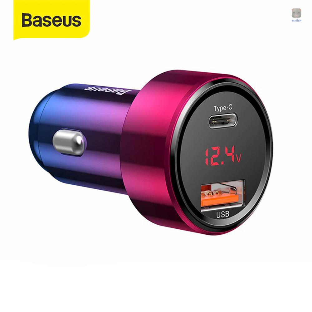 Tẩu Sạc Trên Ô Tô Baseus 45W 6A USB C Sạc Nhanh Công Nghệ PD & QC 4.0 3.0 PPS Tương Thích Với iPhone / Android / Điện Thoại / Máy Tính Bảng Mỹ
