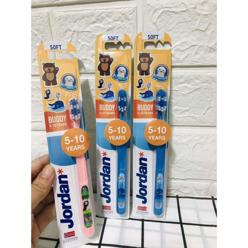 Bàn chải đánh răng cho bé Jordan 5-10 tuổi