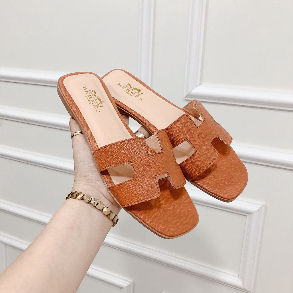 Dép quai ngang bản chữ H full màu siêu Hot chất da hạt cao cấp kiểu dáng basic dành cho nữ dép chữ H