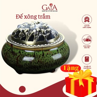 [Có quà tặng] Đế xông trầm - đốt nhang vòng bản đẹp chất liệu gốm sứ tráng men