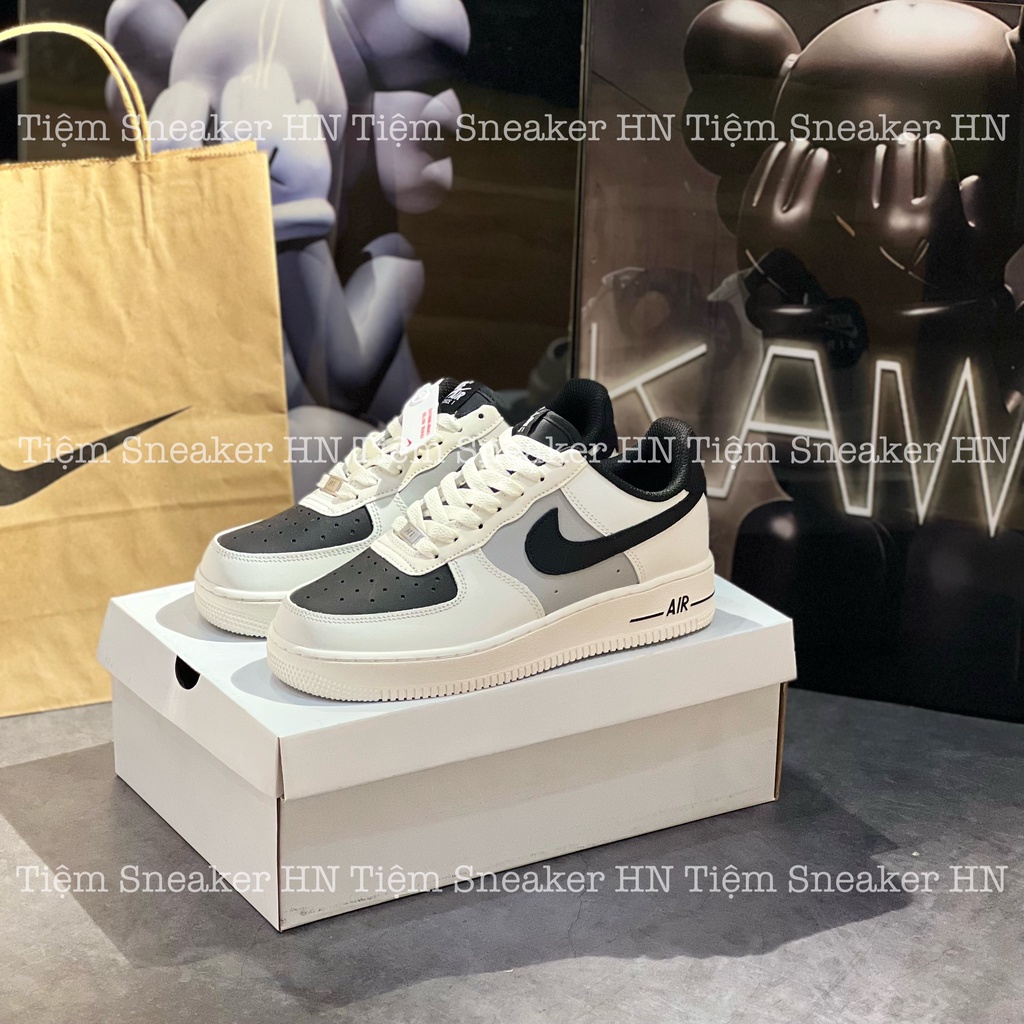 Giày_AF1 Custom White Black Blue Trắng Xanh Đen, Bản Cao Cấp Full Box