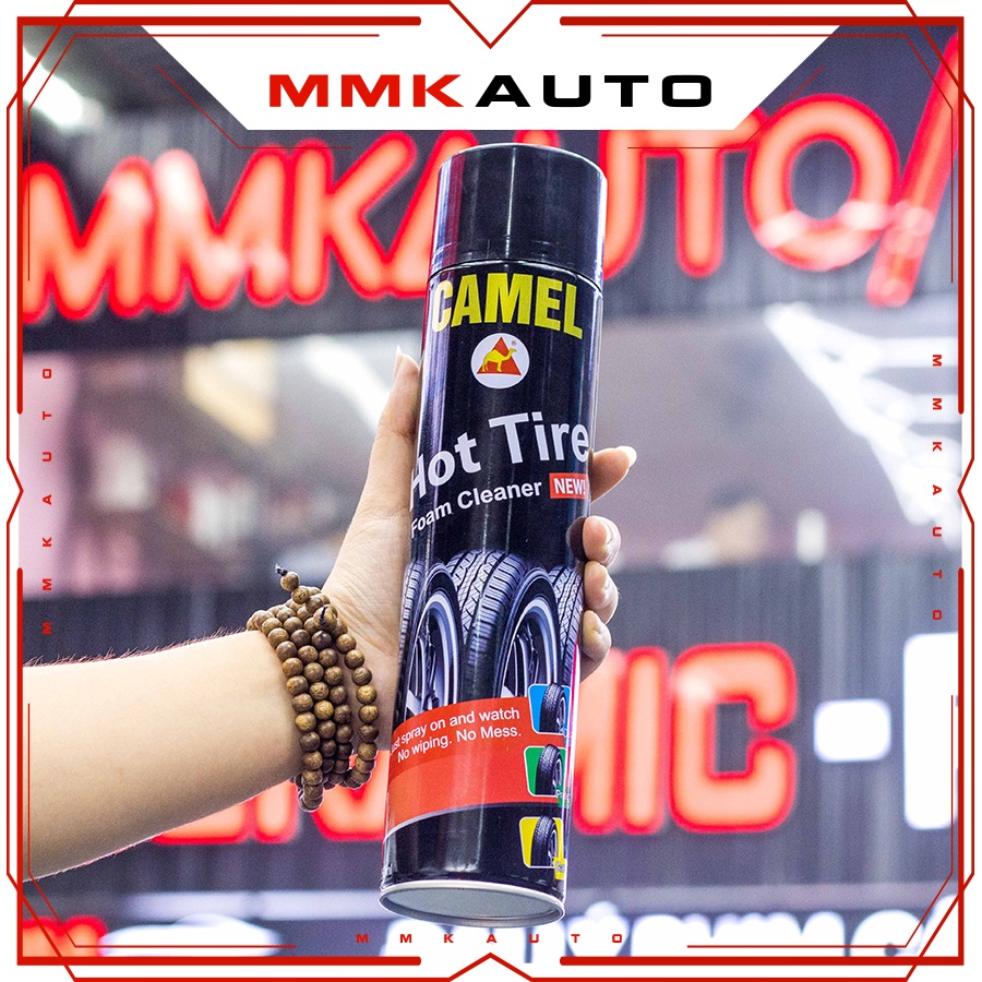 Chai xịt Camel bóng lốp, dưỡng đen lốp cho ô tô, xe máy