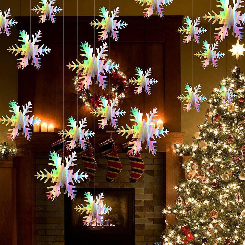 LET Set 15 Bông Tuyết Giả 3D Trang Trí Giáng Sinh