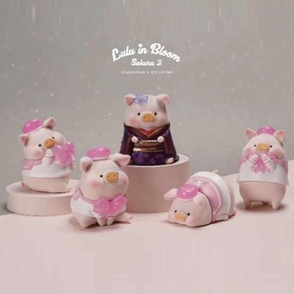 ★Hgtoys★ Bộ 52 Búp Bê Đồ Chơi Hình Hoa Anh Đào Heo LULU Pig Series Hoa Anh Đào Thời Trang Thích Hợp Làm Quà Tặng