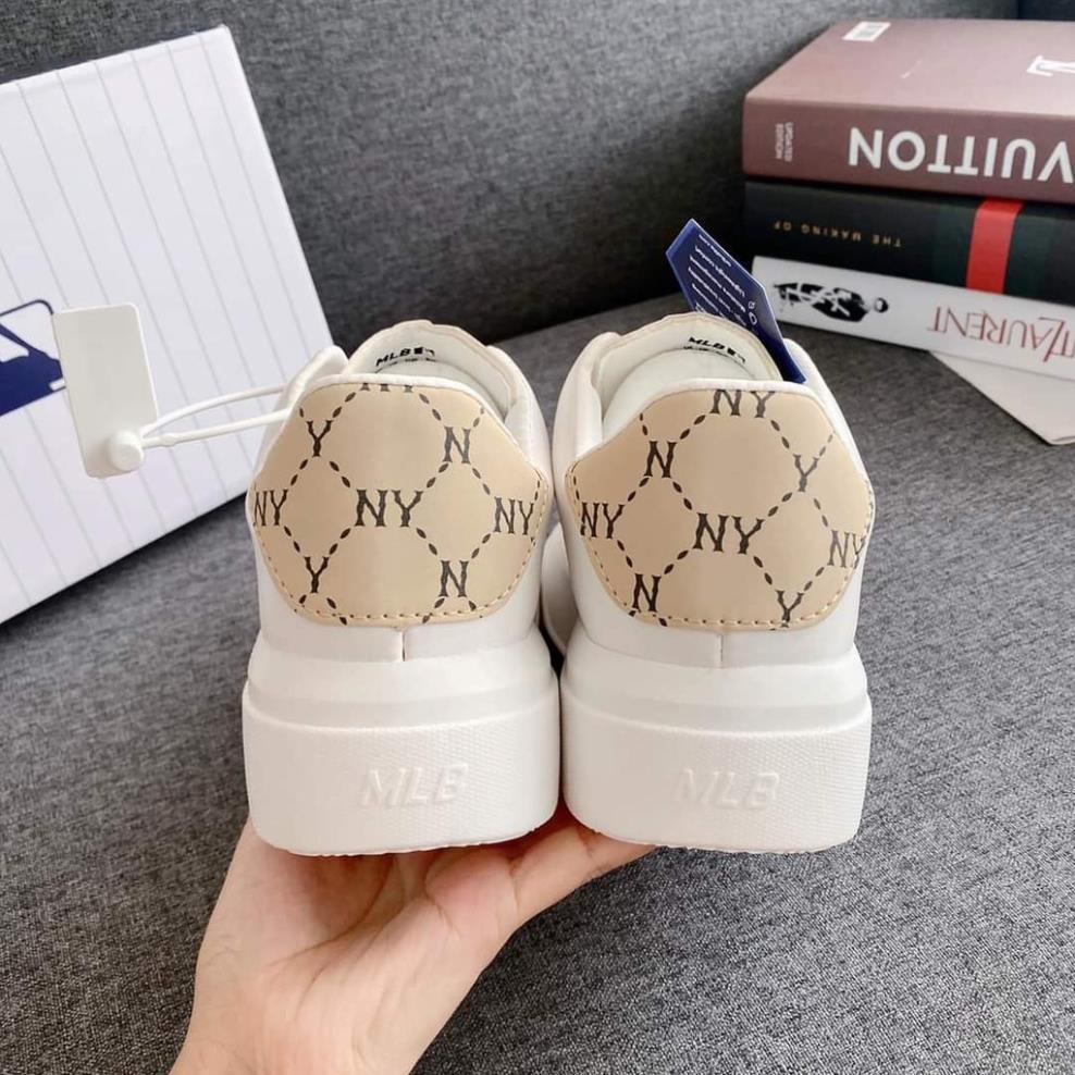 Giày Thể Thao 𝐌𝐂 𝐐𝐔𝐄𝐄𝐍 Giày Unisex Nam Nữ Đế Độn Trắng Tăng Chiều Cao 4 cm MLB Chunky MCQ NY LA