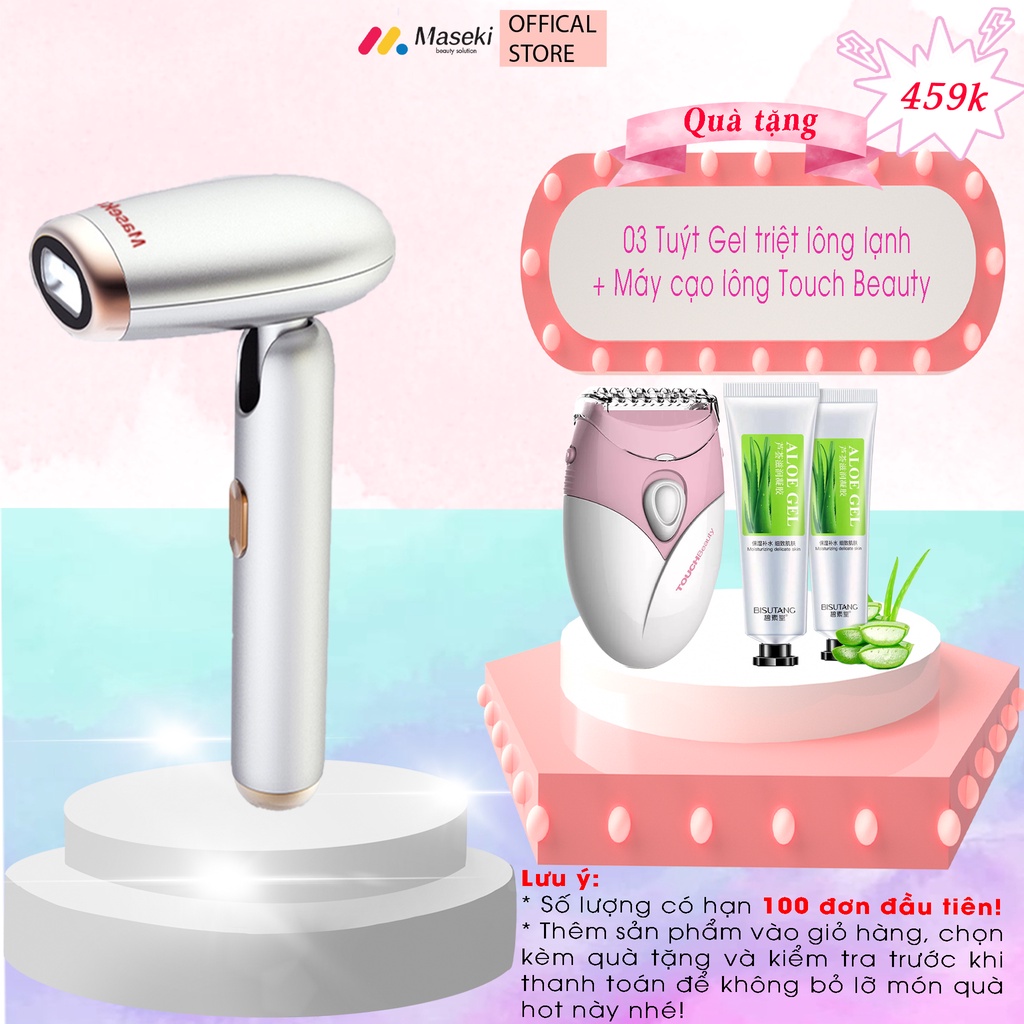 Máy triệt lông IPL MASEKI 999999 xung , Máy triệt lông vĩnh viễn trẻ hoá da tại nhà