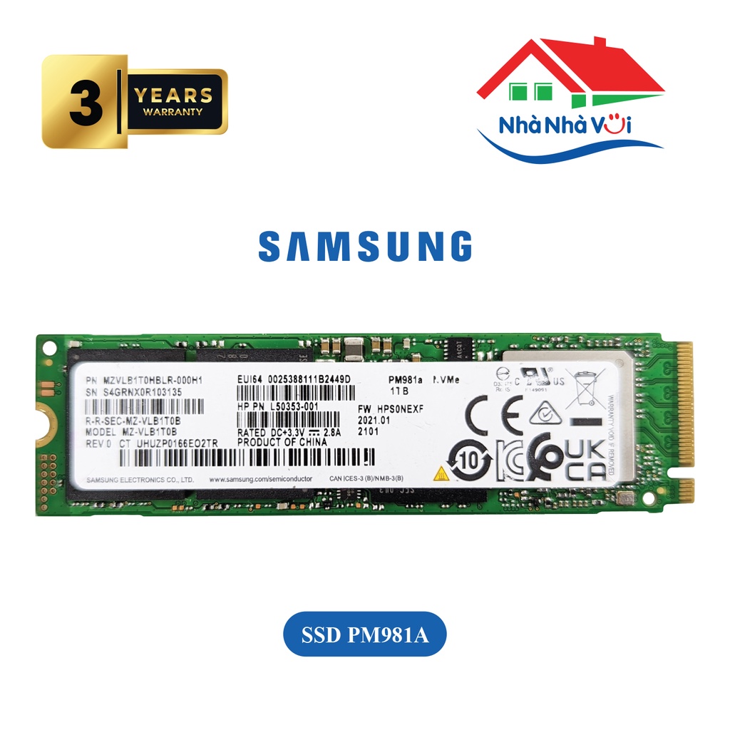 Ổ Cứng SSD Samsung PM981a M2 2280 PCIe Gen3 x4 NVMe - Bảo Hành 3 Năm