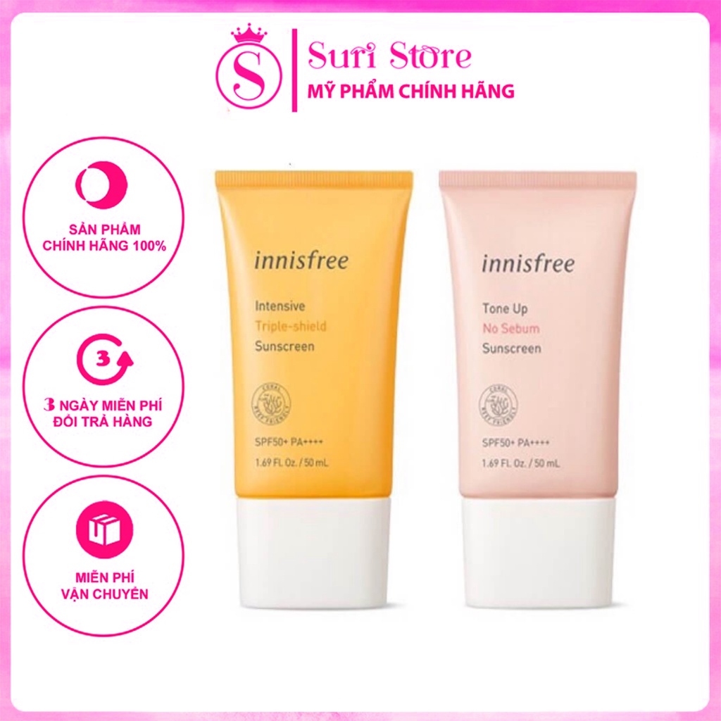 Kem chống nắng innisfree cho da dầu da dầu mụn và da nhậy cảm 50ml (HÀNG HÀN)