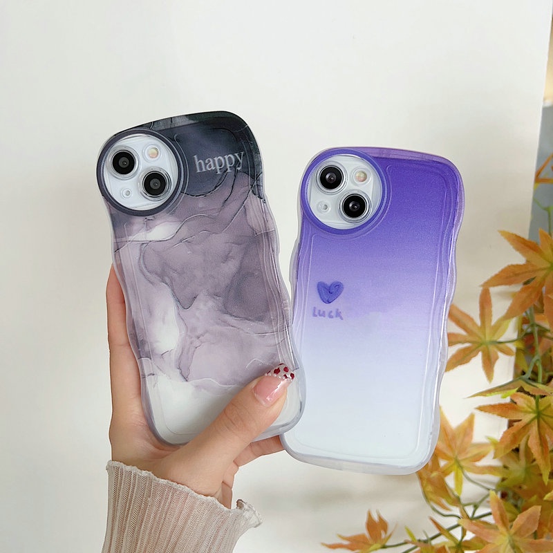 OPPO A17 A57 2022 A77S A76 A96 A16 A16S A74 A95 A55 A54 4G 5G A53 A33 2020 A52 A72 A92 A93 A94 A15S A15S A31 A1K A12E A3S A9 A5 A7 A5S A12 A11K A83 A71 2018 A59 F11 Pro F9 F7 F1S F5 Youth Gradient Watercolor Luck Happy Waves Edge Clear Phone Case STB 09