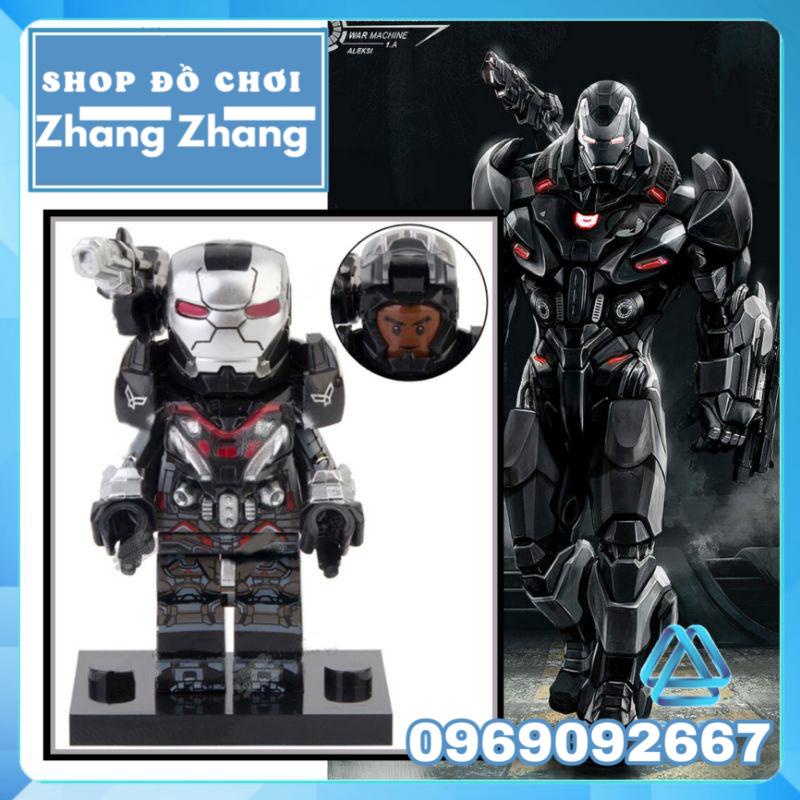 Đồ chơi Xếp hình War Machine Mark VII trong Avengers Endgame tặng thêm giáp mũ và laze Minifigures V003