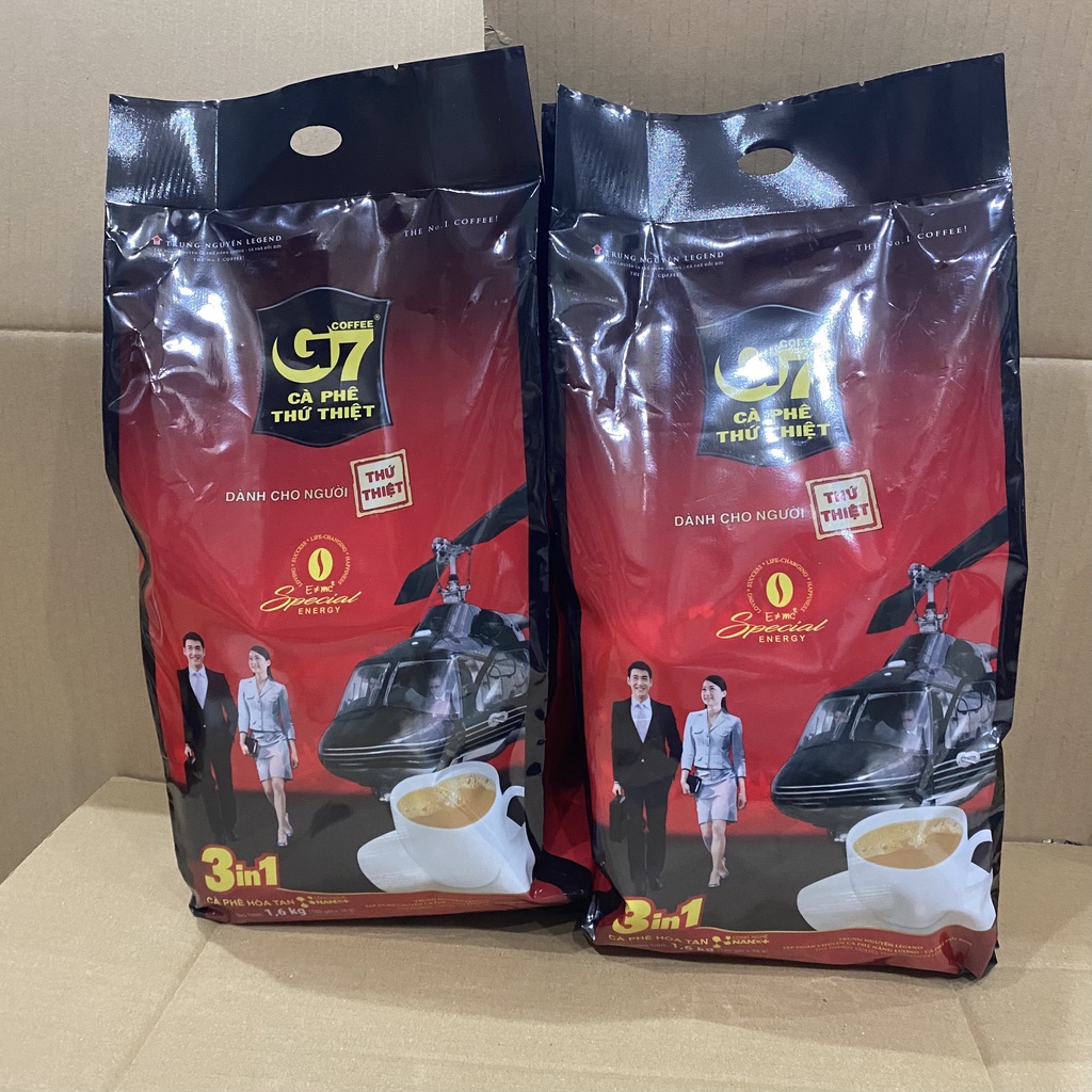 Cà Phê Sữa Hòa Tan Trung Nguyên G7 3in1 - Bịch 100 Gói dài