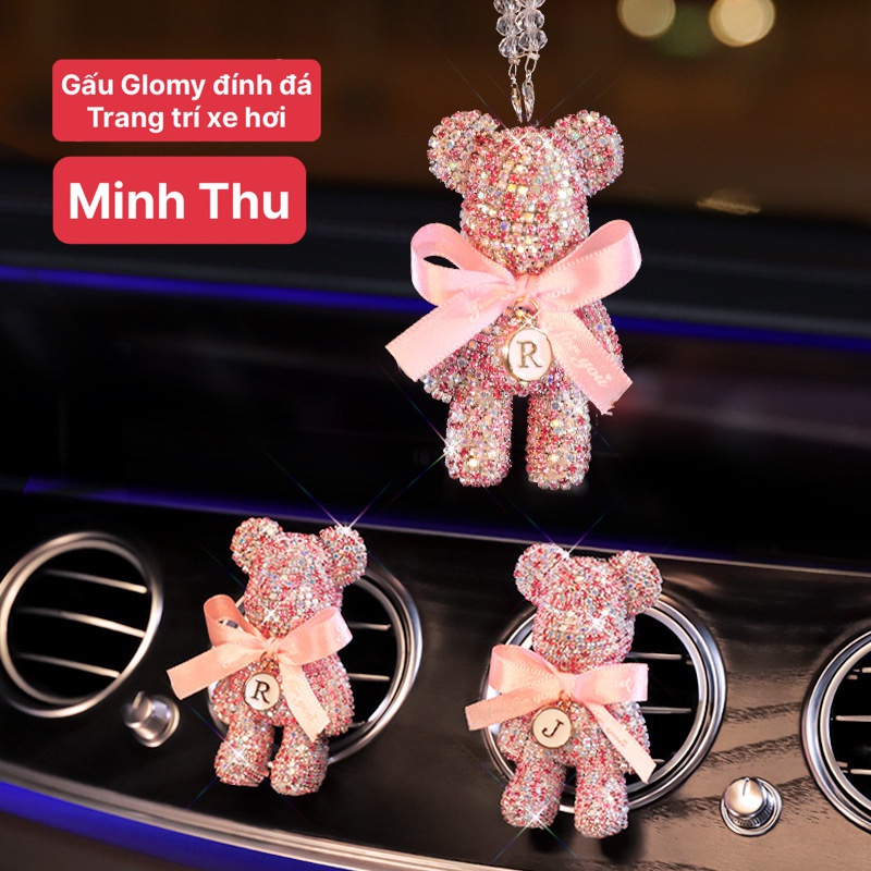Gấu Glomy Đính Đá Trang Trí Ô Tô Sang Trọng