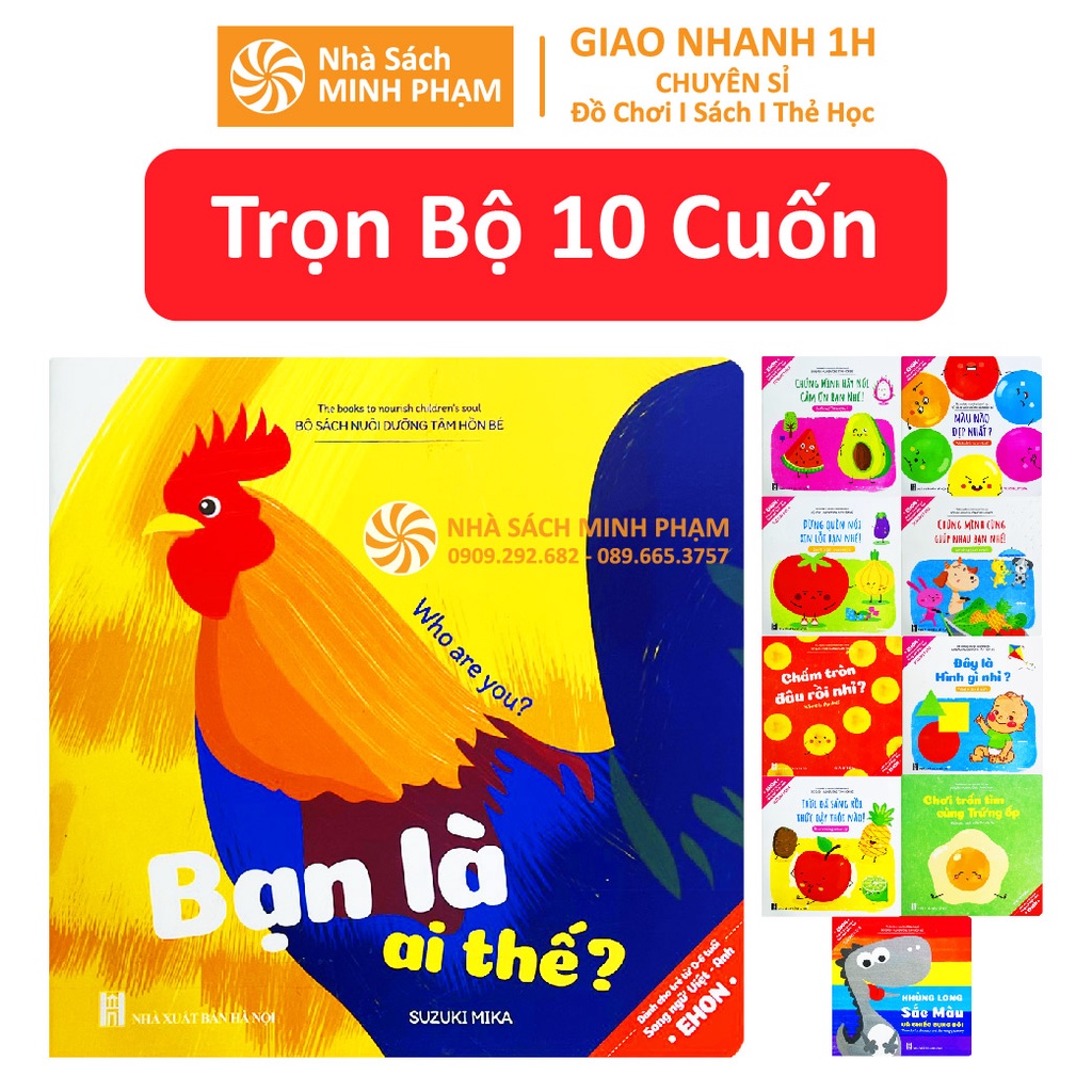 Sách - Bộ 10c Ehon Song ngữ Việt Anh Cho Bé từ 0 đến 6 tuổi (Có file âm thanh quét mã QR)