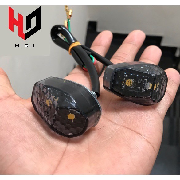Đèn xi nhan Hidu led con bọ con rùa màu vàng cam cho xe Winner X trước sau exciter 150 Vario MSX CBR moto PKL