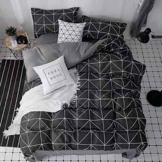 Set chăn ga cotton poly chữ v