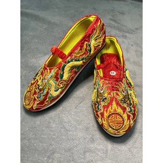 Giày hầu đồng , tế lễ vải gấm đính kim xa cực đẹp - Phụ kiện hầu đồng