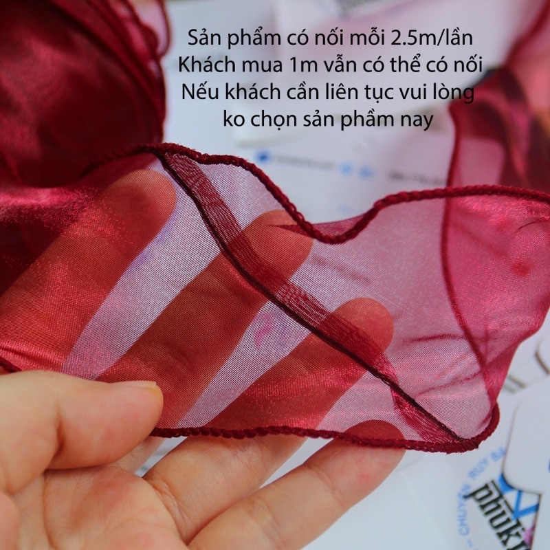 Ruy băng voan viền sóng có chiều dài 100cm phụ kiện siêu xinh💕💐☘️