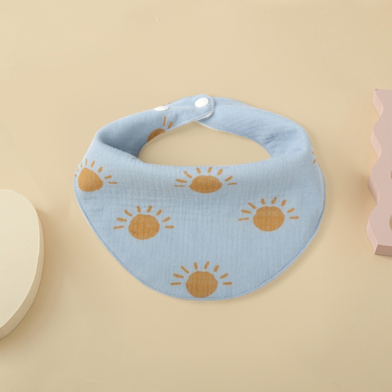 Yếm Ăn Cotton Hình Tam Giác 11 Màu Xinh Xắn Dành Cho Bé 0-2 Tuổi