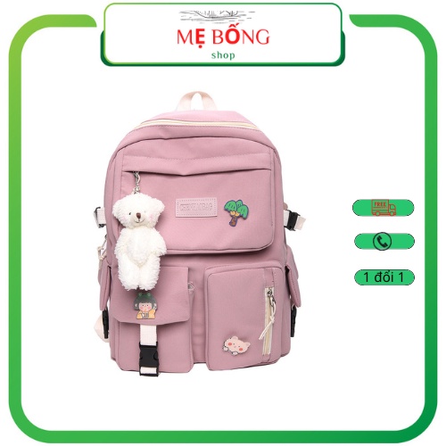 Balo học sinh cấp 2,3 túi đi học cho sinh viên cặp đựng sách chống thấm ullzang